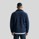 NAVY BLUE RETRO SHERPA JACKET