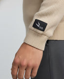 BEIGE THERMAL TEXTURED QUARTER ZIPPER